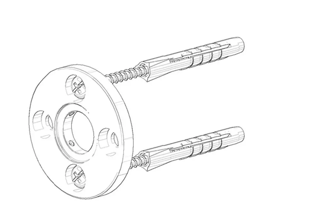 DORNBRACHT Befestigungssatz rund ERSATZTEILE 05172073200 D. 50 mm, 0517207320090 Galeriebild 1